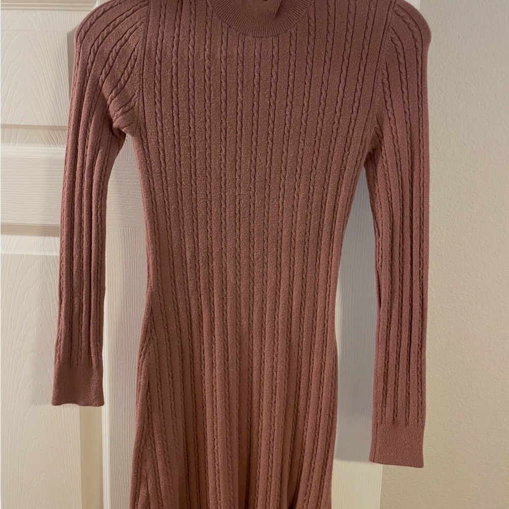 Abercrombie & Fitch Ribbed Sweater Dress XS Tall - Picture 7 of 7